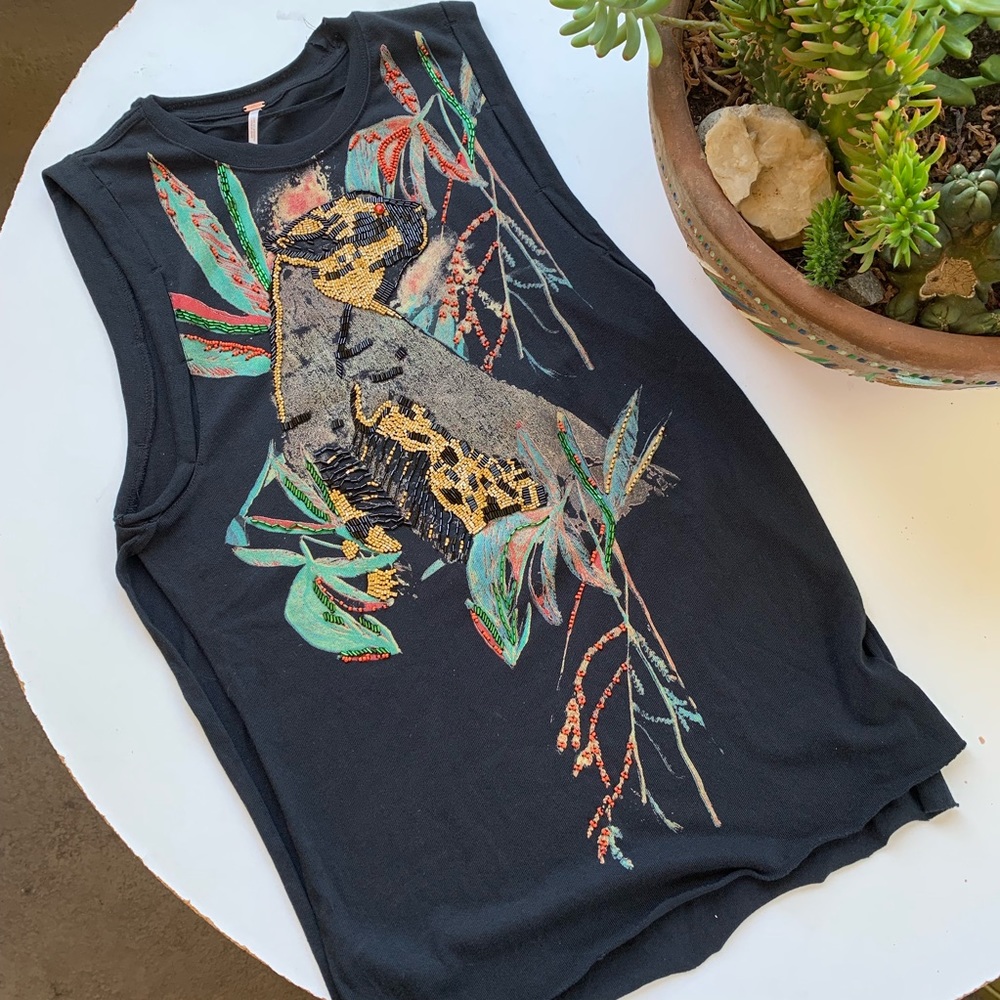 Free People Jungle Bay black tunic
